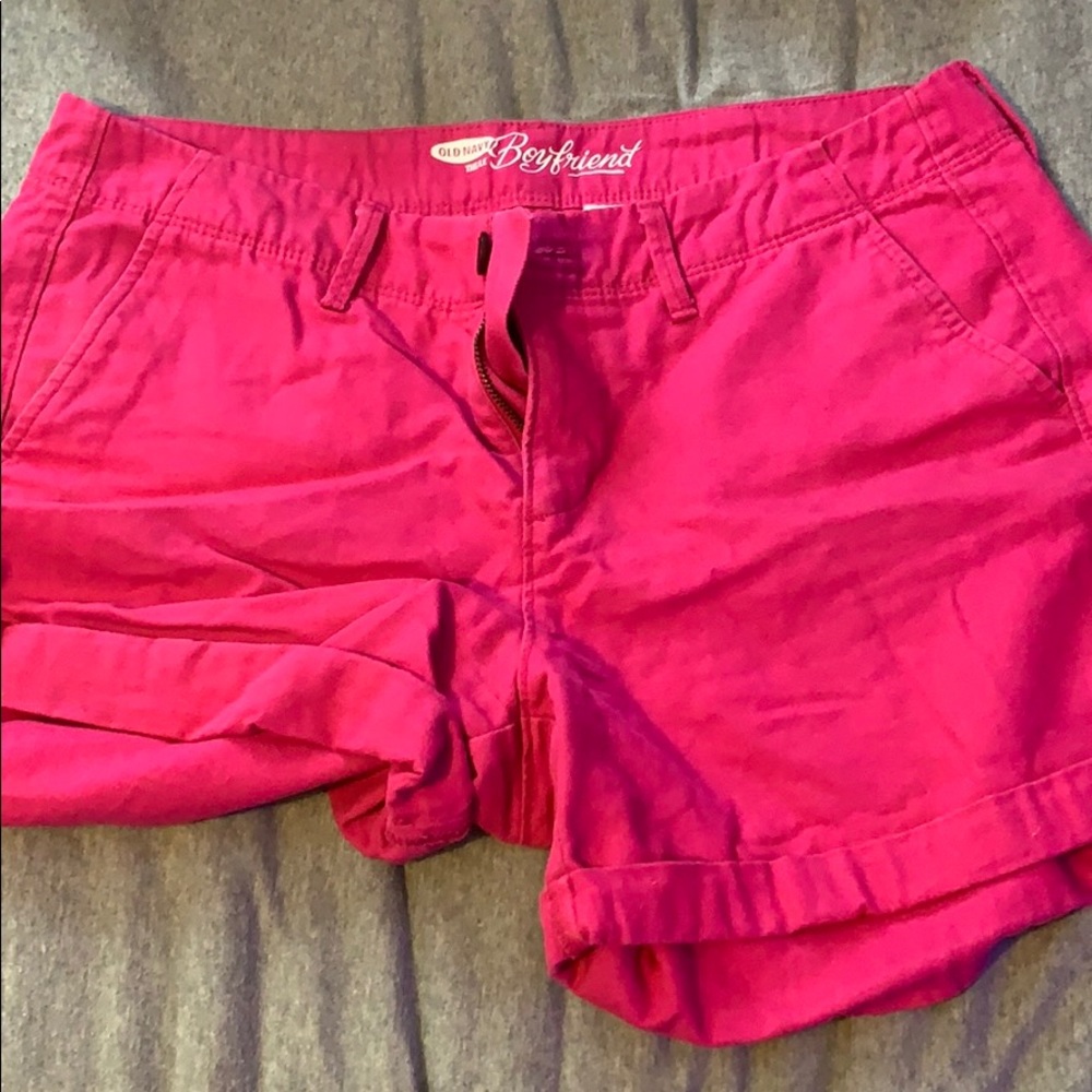pink boyfriend shorts